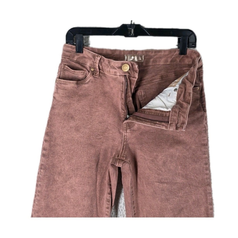 Kut Meg Fab Ab Wide Leg Jeans Womens 6 29x27 High Rise Raw Hem Stretch Mauve - Picture 16 of 16